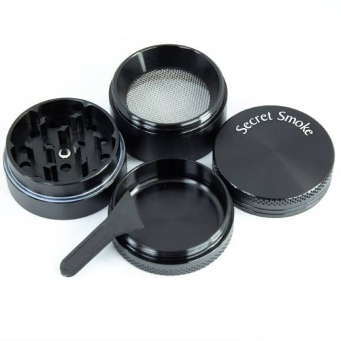 Secret Smoke Aluminium Grinder 4 Parts 40mm Black
